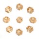 Faceted glass beads Bicone 4mm Light topaz